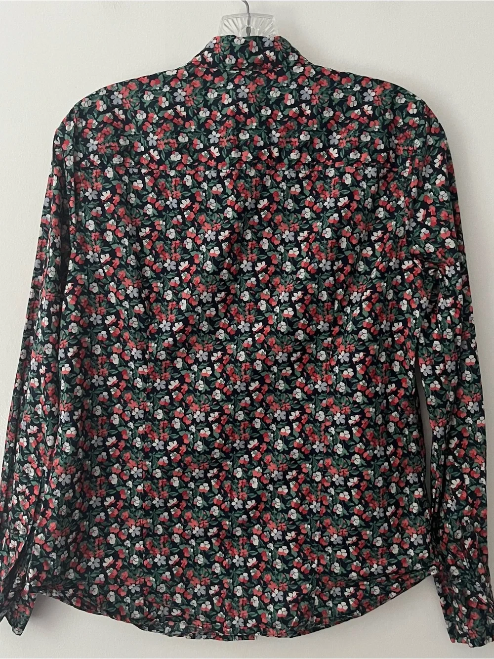 J Crew Liberty Of London Perfect Slim Fit Shirt Sarah Floral Black Red 6 Cotton